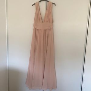 Lulus.com size large bridesmaid dress in blush
